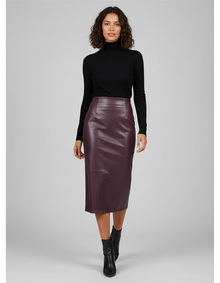 Jupe Burgundy Cuir
