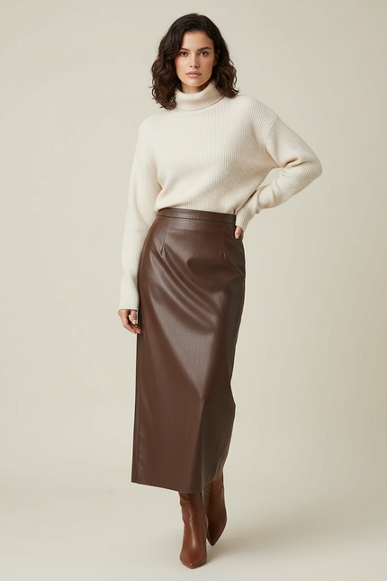 Jupe Tube Cuir