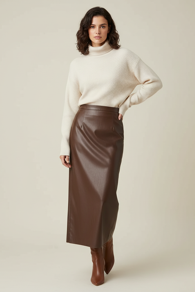 Jupe Tube Cuir