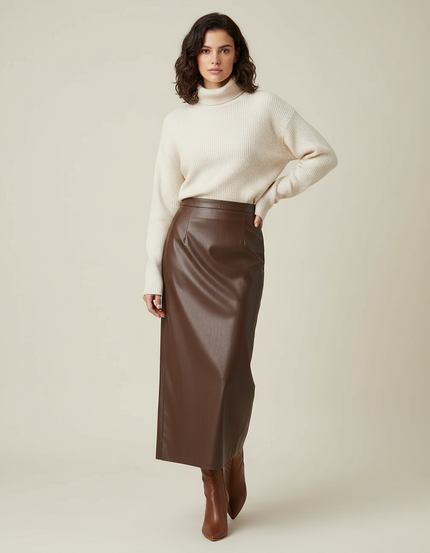 Jupe Tube Cuir