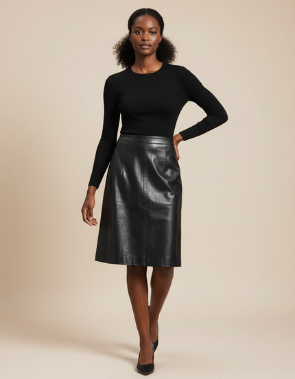 Jupe Noir Cuire