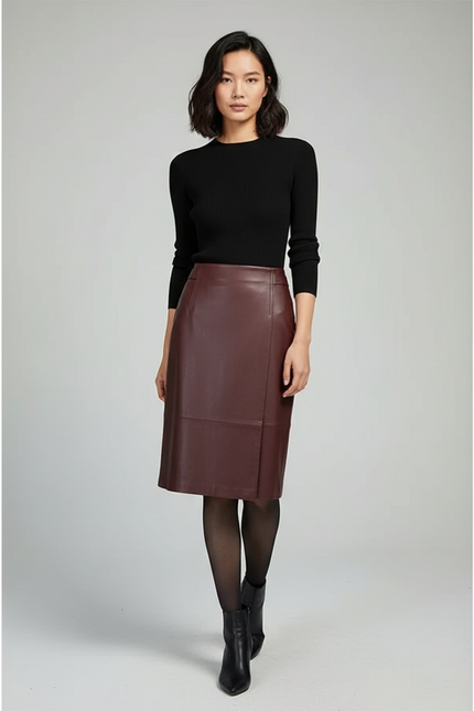 Jupes Crayon En Cuir