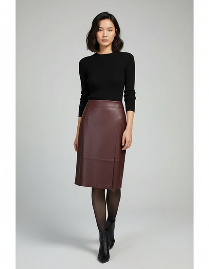 Jupes Crayon En Cuir