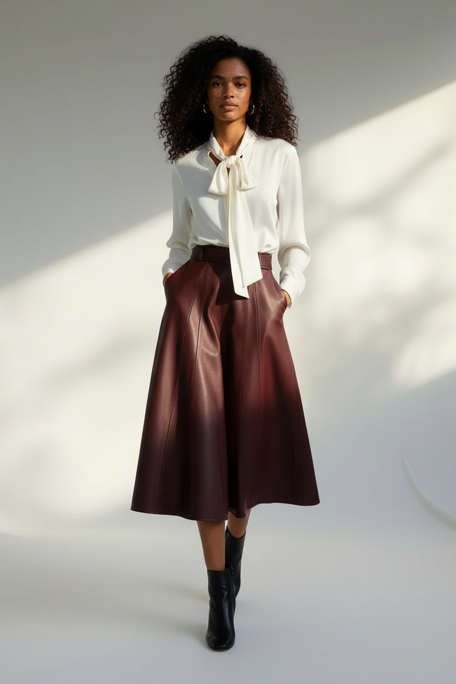 Jupe Cloche Cuir