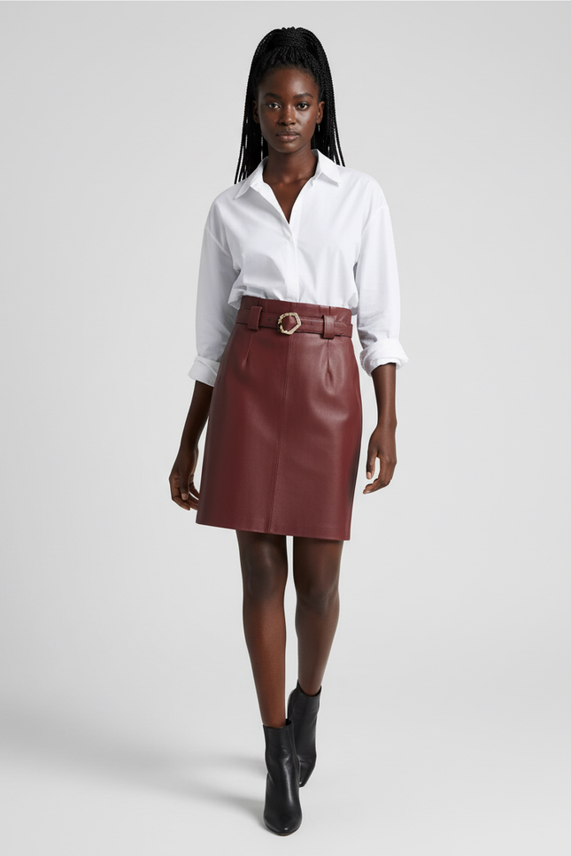 Jupe Cuir Brillant