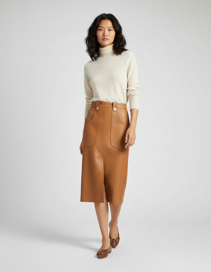 Jupe En Cuir Avec Fermeture