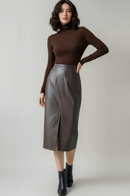 Jupe En Cuir Serré