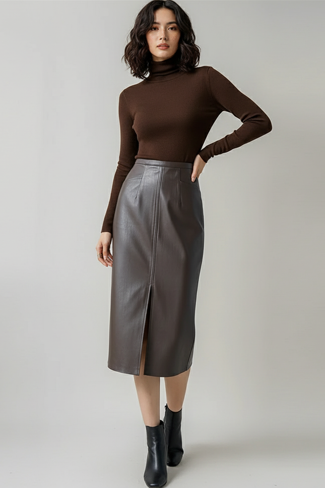 Jupe En Cuir Serré