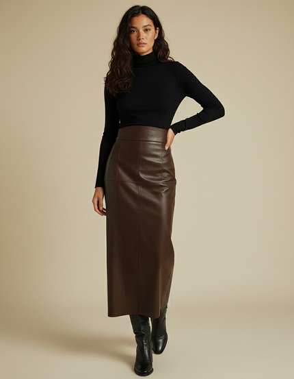 Jupe Cuir Grande Taille
