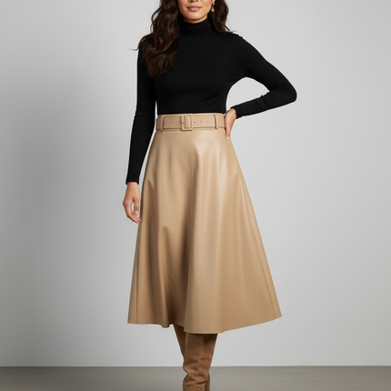 Collection image for: Jupe Cuir Marron