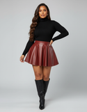 Jupe Cuir Evasée