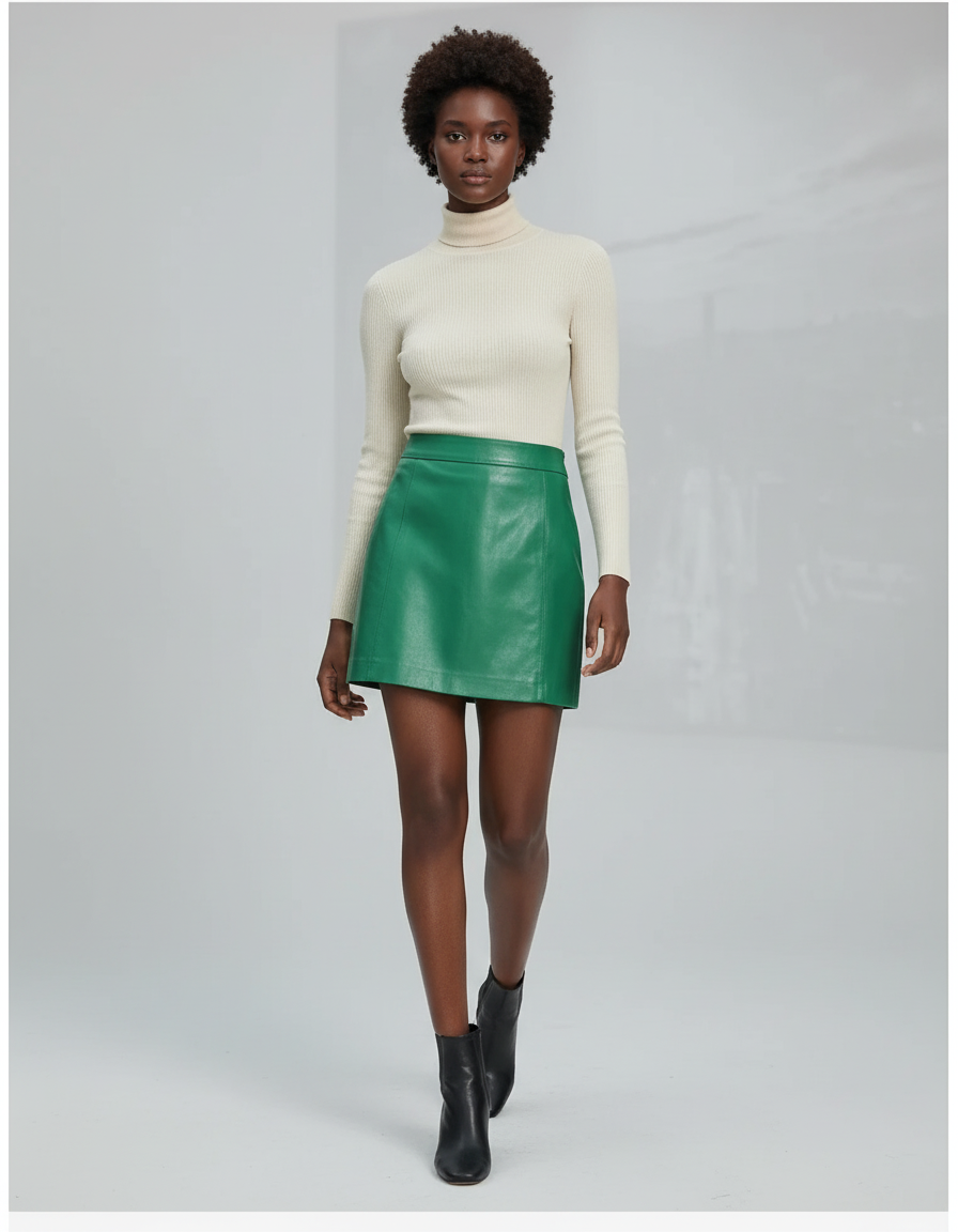 Jupe Cuir Agneau