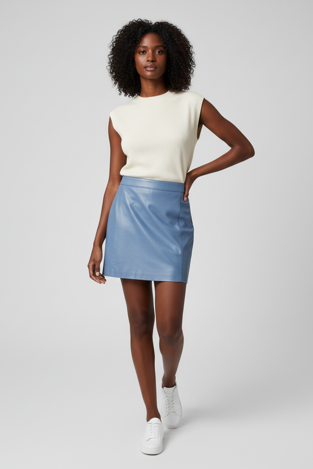 Jupe En Cuir D'Agneau