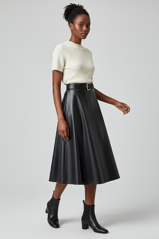 Jupe Cuir Genou