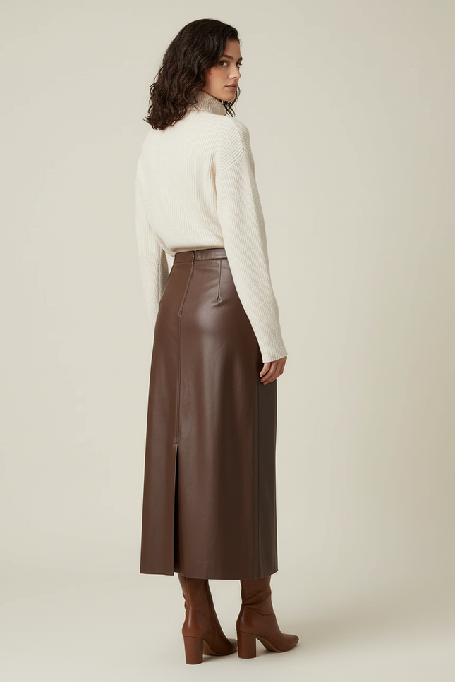Jupe Tube Cuir