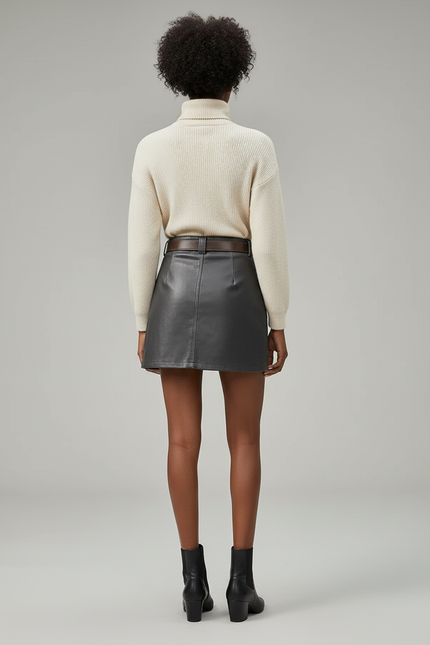 Jupe En Cuir Vintage