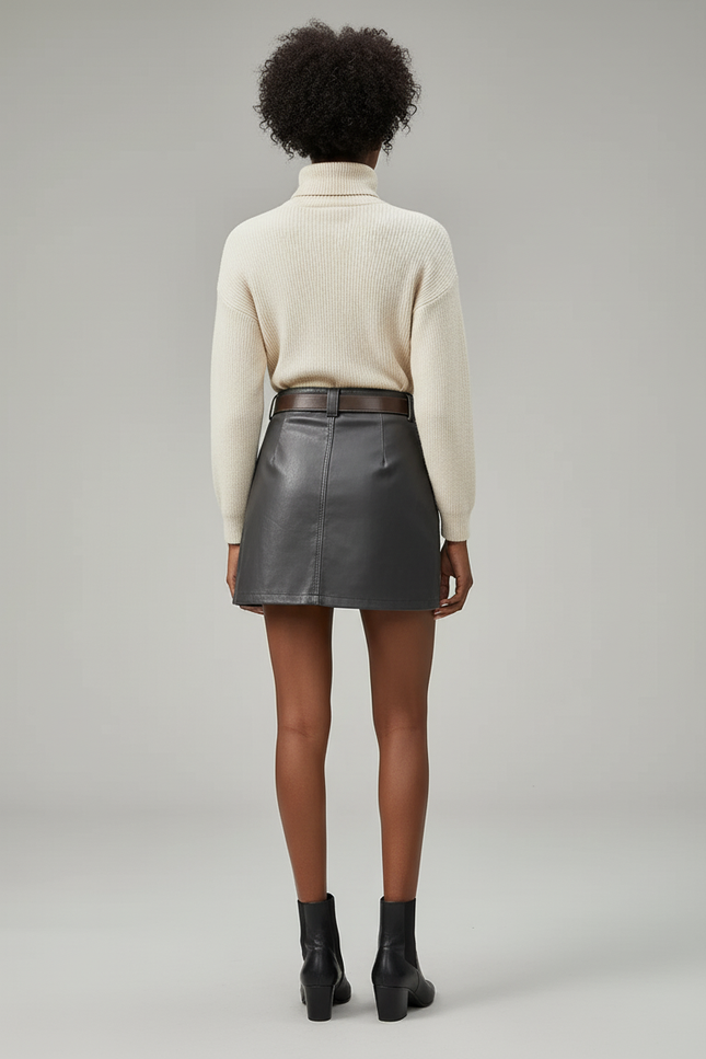 Jupe En Cuir Vintage