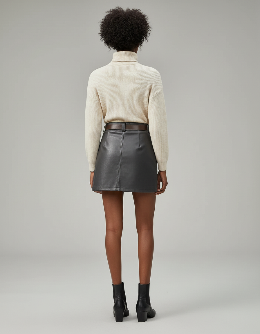 Jupe En Cuir Vintage