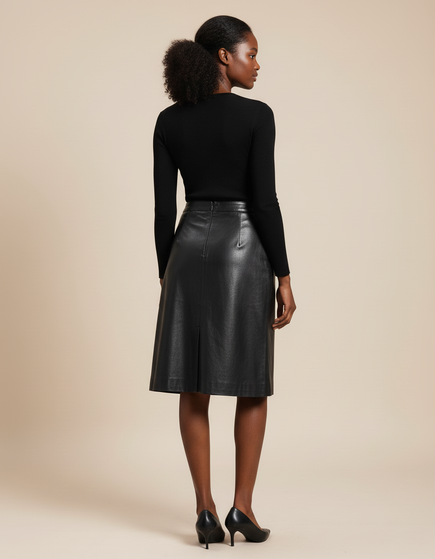 Jupe Noir Cuire