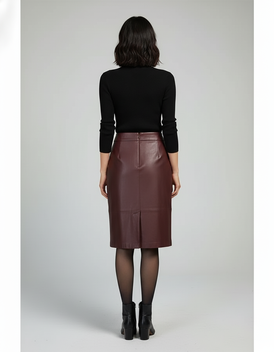 Jupes Crayon En Cuir
