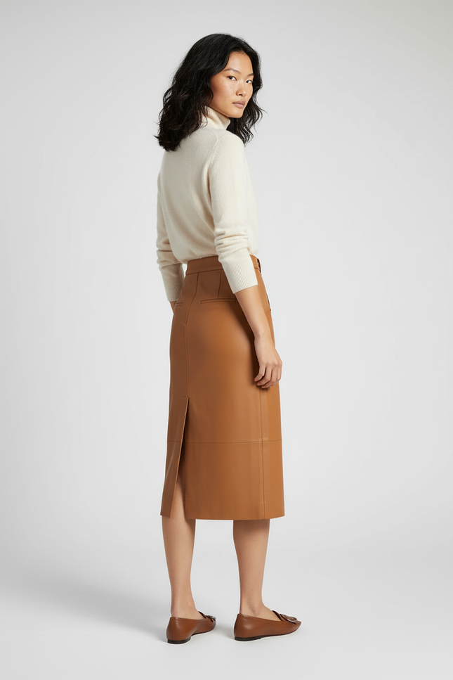 Jupe En Cuir Avec Fermeture