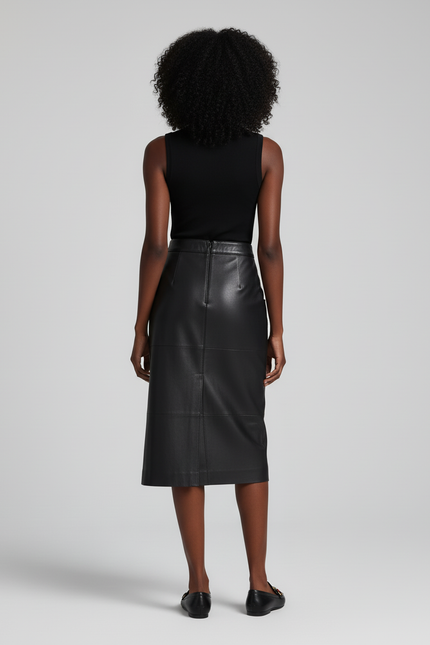 Jupe Cuir Fermeture Devant