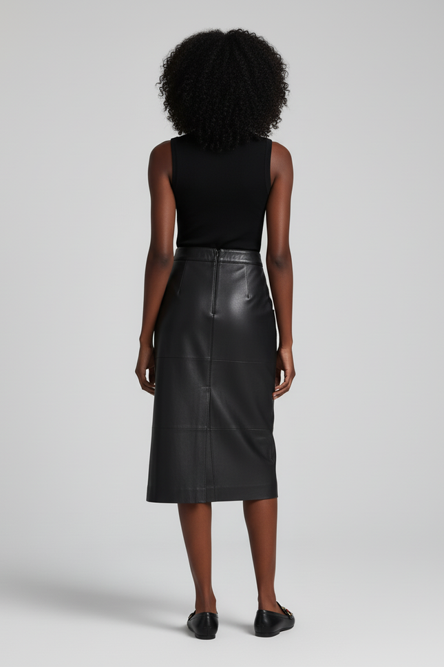Jupe Cuir Fermeture Devant