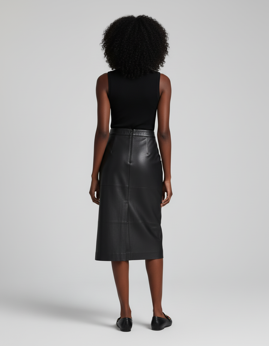 Jupe Cuir Fermeture Devant