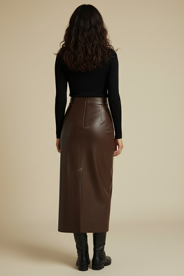 Jupe Cuir Grande Taille