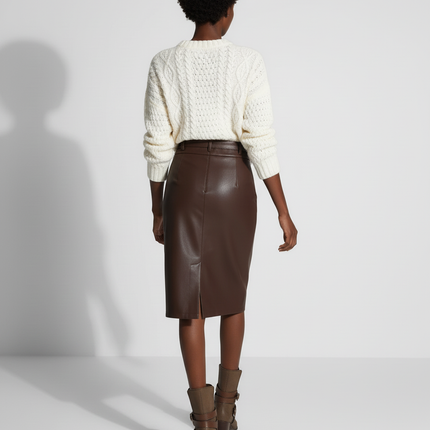 Collection image for: Jupe Cuir Marron