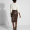 Jupe Cuir Marron
