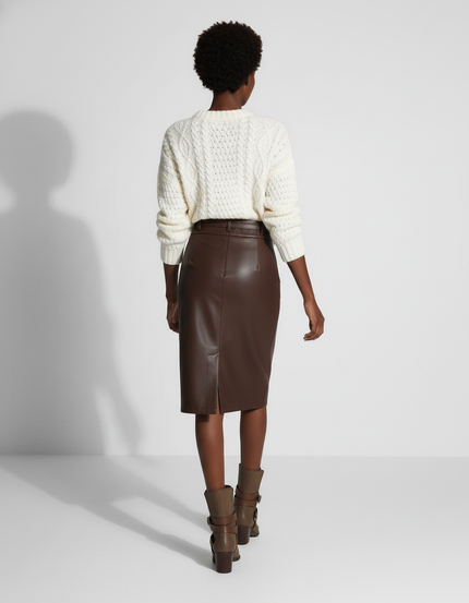 Jupe Cigarette Cuir