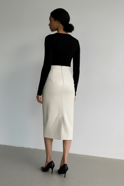Jupe Crayon Faux Cuir