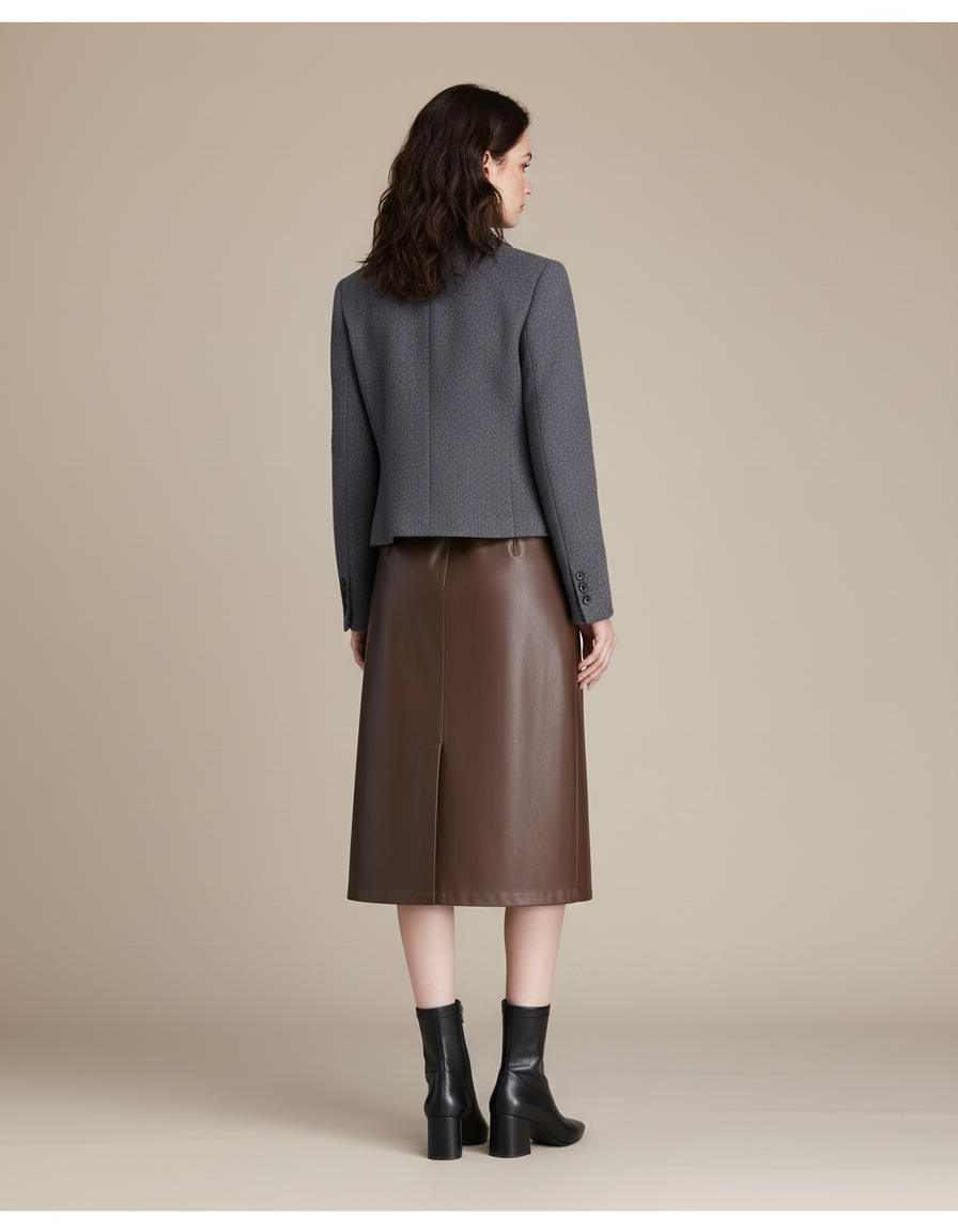 Jupe En Cuir Longue Crayon