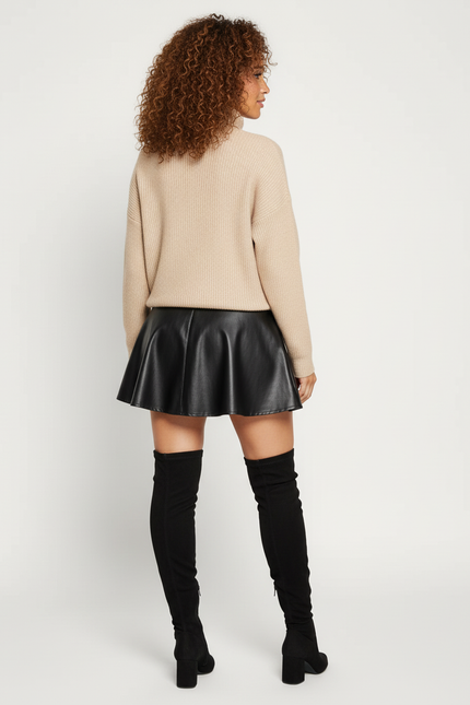 Jupe En Cuir Patineuse