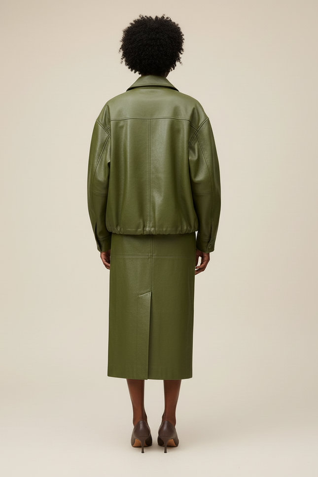 Jupe Crayon Longue Simili Cuir