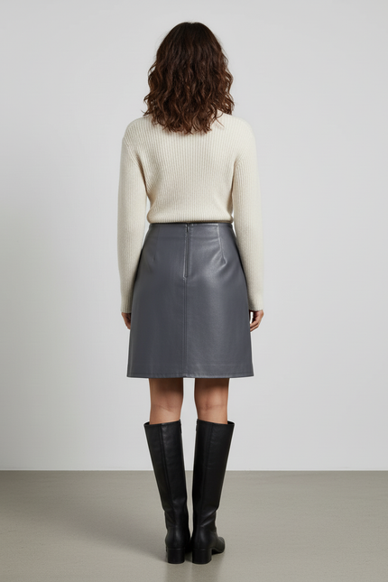 Jupe Trapeze Cuir Femme