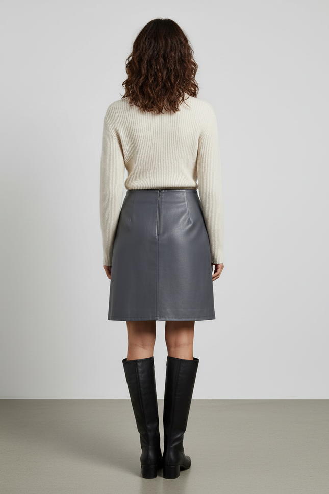 Jupe Trapeze Cuir Femme