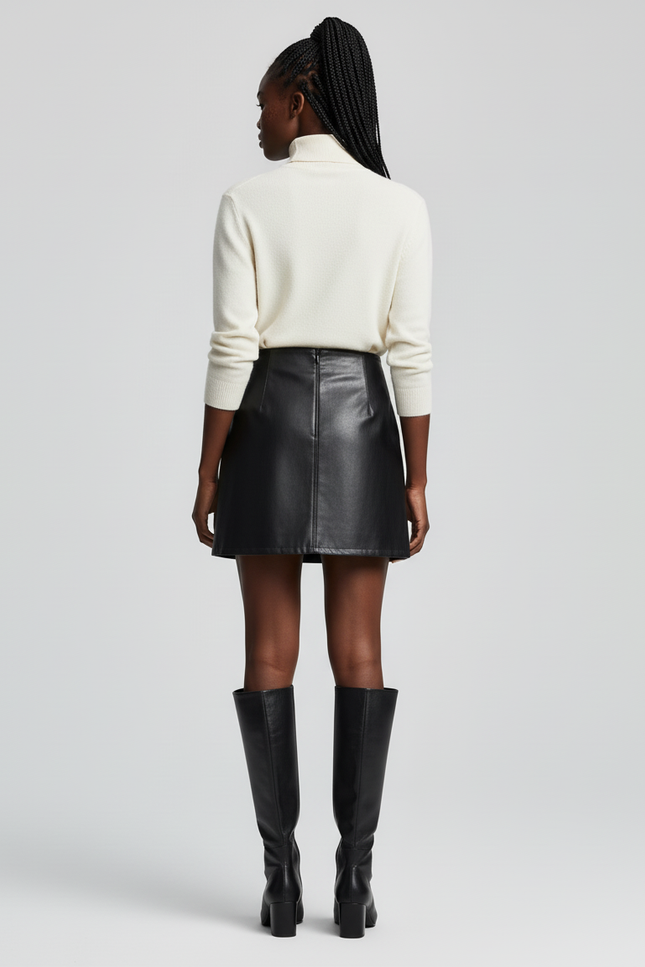 Jupe Cuir Veritable