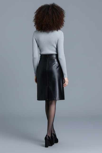 Jupe Simili Cuir Genoux