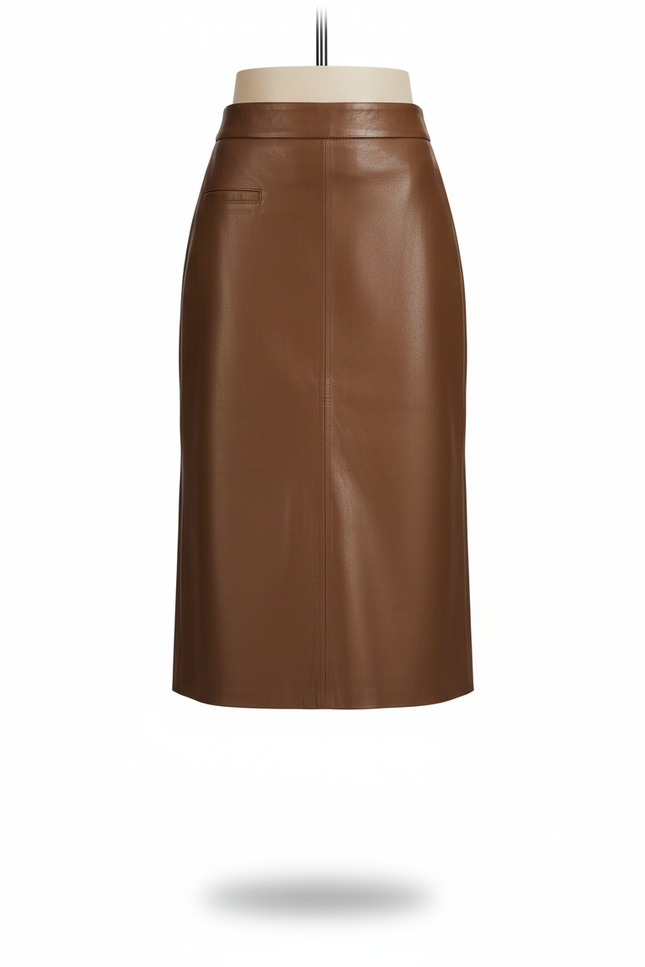 Jupe Cuir Camel