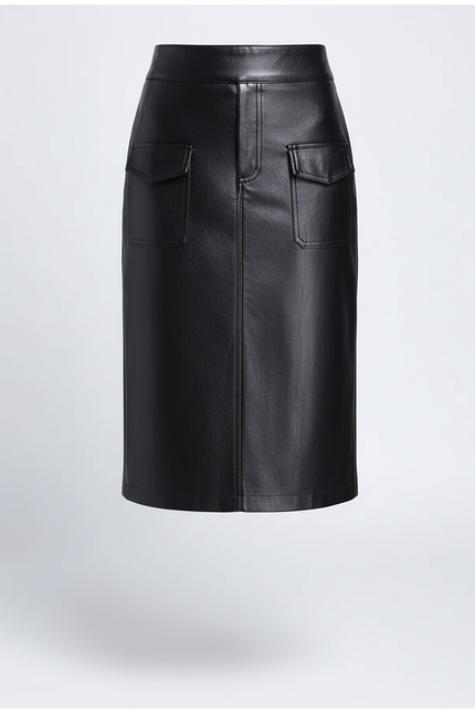 Jupe Cuir Longueur Genou