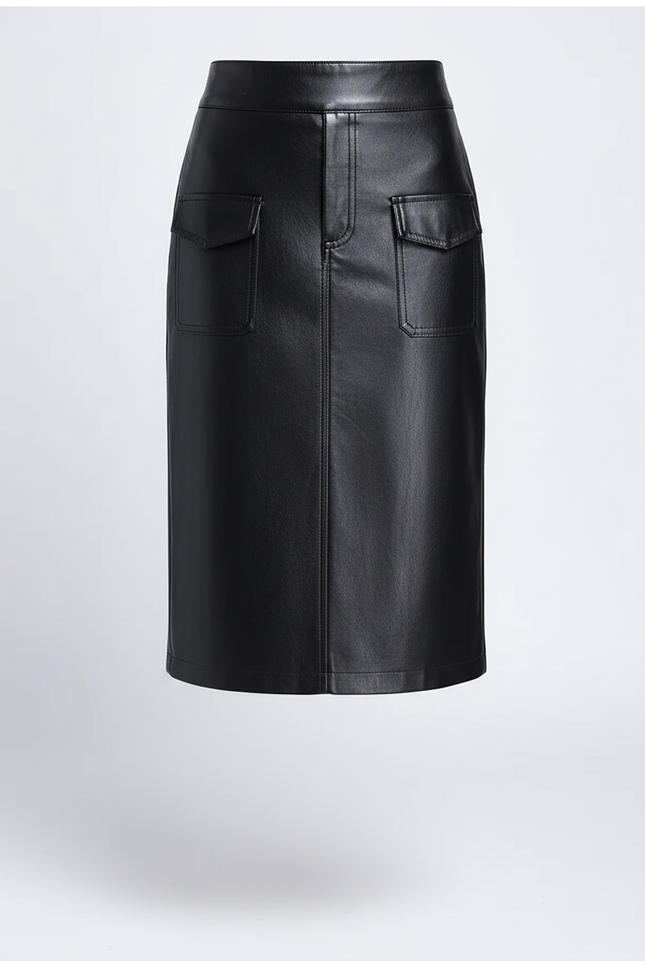 Jupe Cuir Longueur Genou
