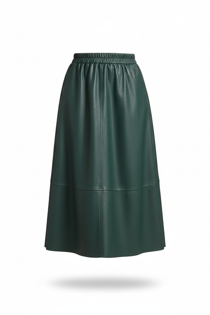 Jupe Simili Cuir Vert