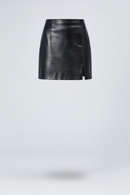 Jupe Simili Cuir Croco