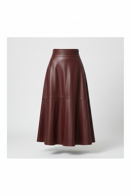 Jupe Cuir Burgundy