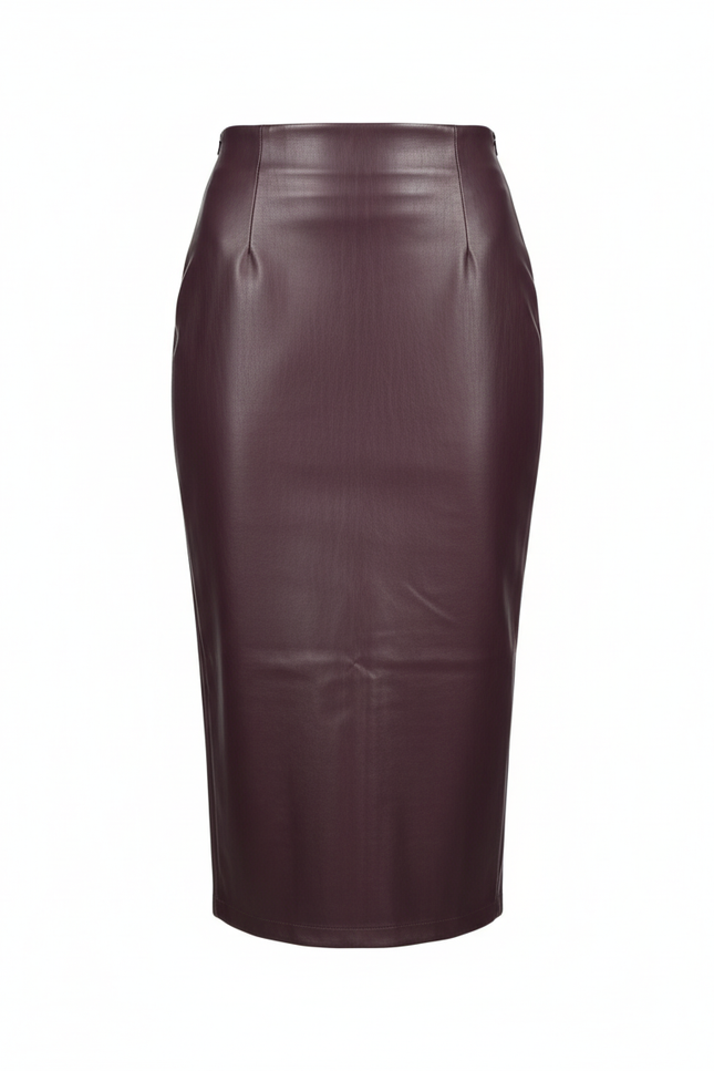 Jupe Burgundy Cuir