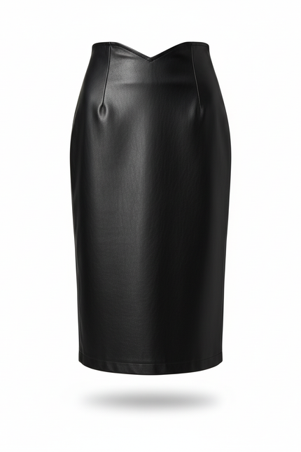 Jupe En Cuir Au Genou