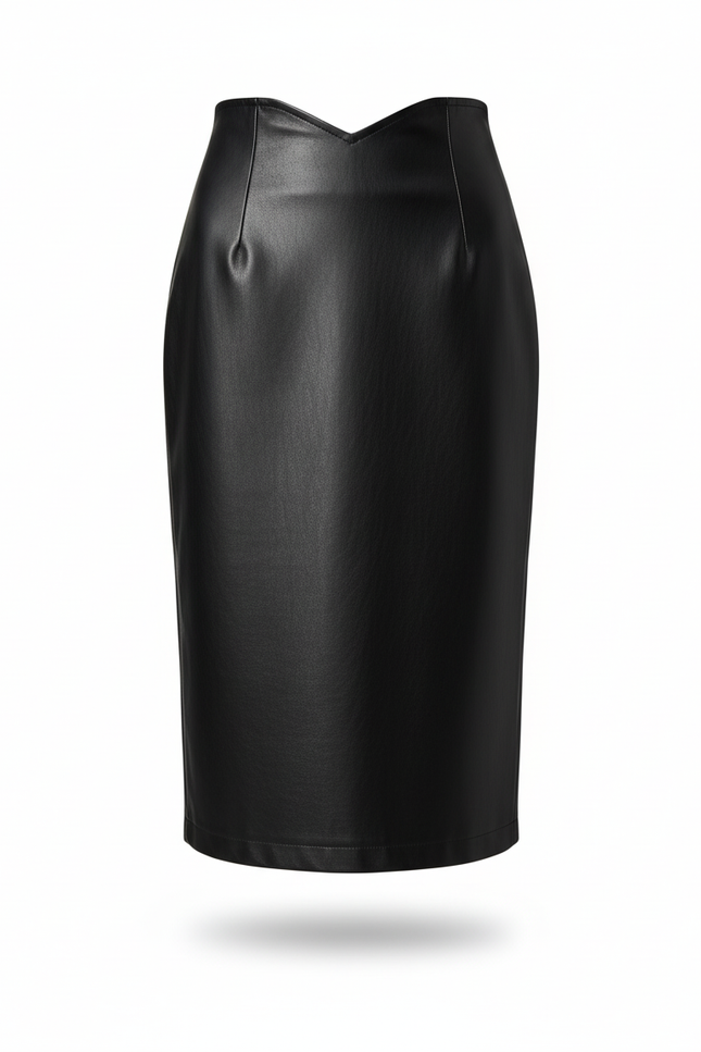 Jupe En Cuir Au Genou