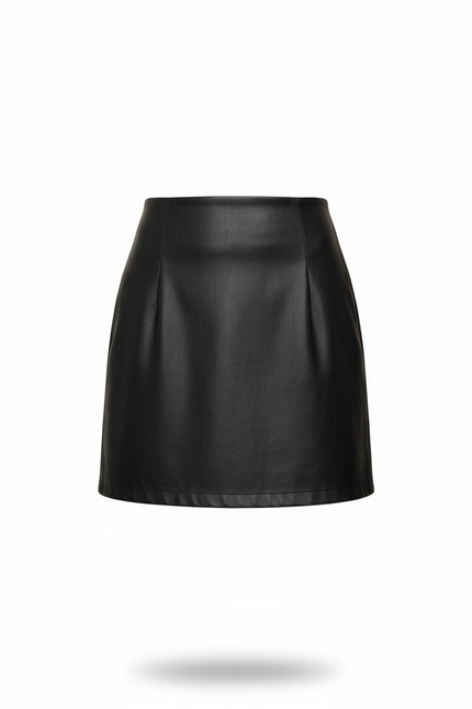 Jupe Cuir Noire Mini Élégante